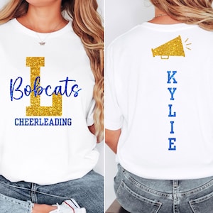 Custom Team Name Shirt Glitter Football Shirt Mascot Shirt Gift for Mom School Spirit Mother&#39;s Day Gift Idea Cheer Coach Game Day Dance Tee