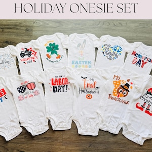 Personalized Baby's First Holiday Bodysuit - Custom Keepsake Gift