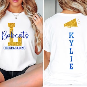 Custom Team Name Shirt Glitter Football Shirt Mascot Shirt Gift for Mom School Spirit Mother's Day Gift Idea Cheer Coach Game Day Dance Tee
