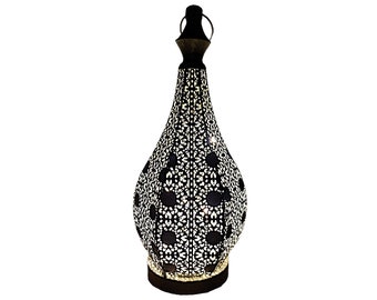 Moroccan Ivory  LED Lantern Indoor Table Lamp Home Décor Gift