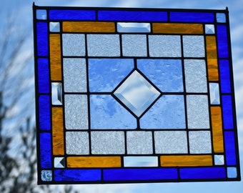 Stained Glass "BIG BEAUTIFUL BLUE "