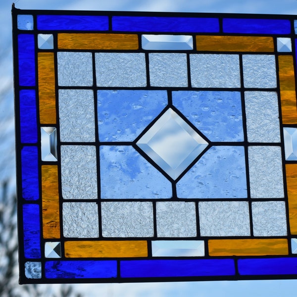 Stained Glass "BIG BEAUTIFUL BLUE "