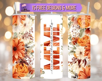 Meme Floral Custom 20 oz Skinny Becher Sublimation Design, Muttertagsgeschenk, Add Kinder Namen, Meme Becher digitaler Download, Mom Becher