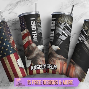 2nd Amendment, I 2nd That I Second That PNG Tumbler Wrap,20oz Skinny Tumbler American Patriotic Sublimation Design PNG File Digital Download