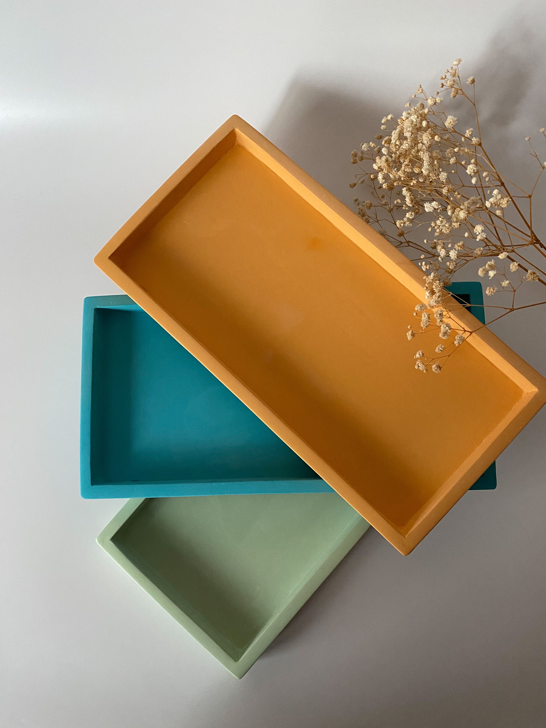 Rectangular Minimalist Bathroom Tray Bottles Organizer Large - Etsy