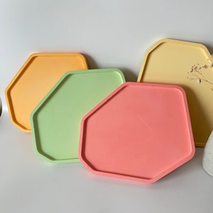 Irregular Colored Trays, Concrete Large Trays, Large Concrete Vanity Tray, Bathroom Accessory, Housewarming Gifts