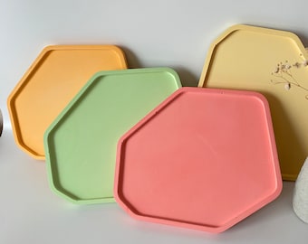 Irregular Colored Trays, Concrete Large Trays, Large Concrete Vanity Tray, Bathroom Accessory, Housewarming Gifts