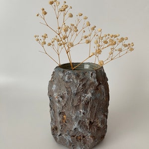 Decorative Textured Concrete Vase for Dried and Fresh Flower, Flower Vase, Farmhouse Vases, Rustic, Minimalist Vase, Housewarming Gifts