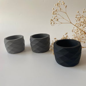 Set of 3 Small Concrete Planter, Concrete Succulent Planter, Mini Concrete Planter, Christmas Gifts