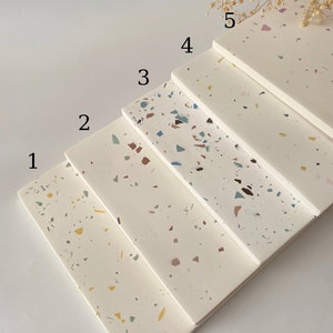 Round, Rectangle and Square Storage Terrazzo Flat Trays, Terrazzo Vanity Tray, Catchall Trays,  Housewarming Gifts