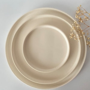 Plateau de service rond, 9 couleurs au choix, grand plateau de rangement, plateau rond en pierre de 30 cm, 25 cm et 17 cm, centre de table, cadeaux de pendaison de crémaillère