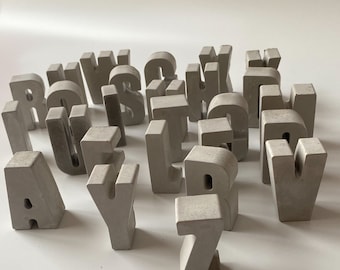 Escribe tus palabras con hormigón, Feliz Navidad, Letras de hormigón, Feliz cumpleaños, Listo para enviar, Decoración de hormigón, Regalos de inauguración de la casa