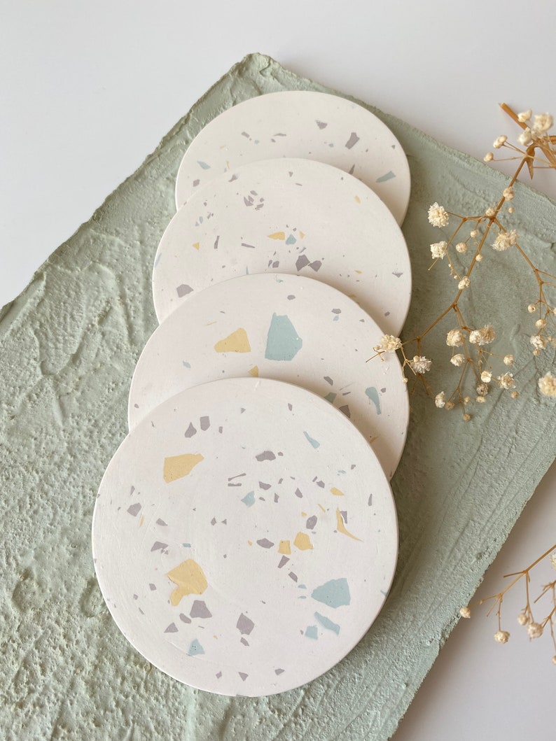 BeautyofStoneCrafts Terrazzo Coasters