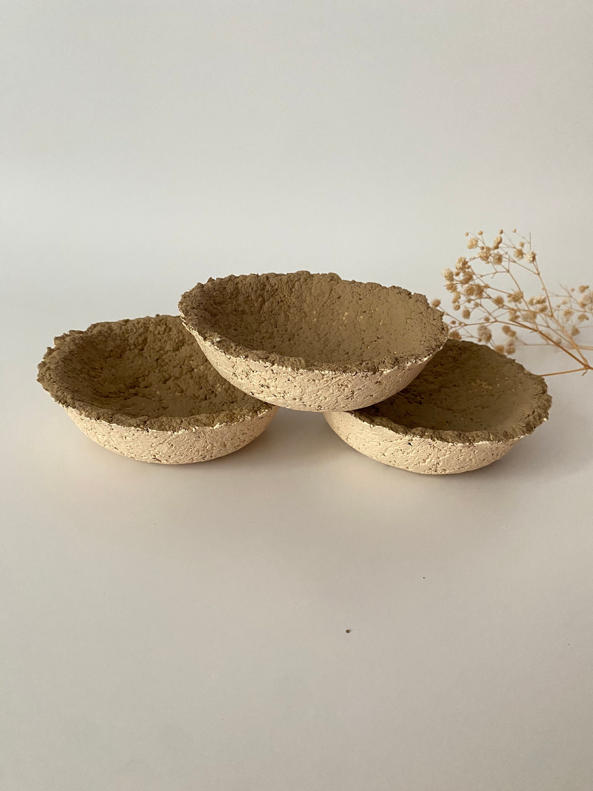 Paper Mache Bowls for Painting. Set of 7 Pcs. Unique Artwork