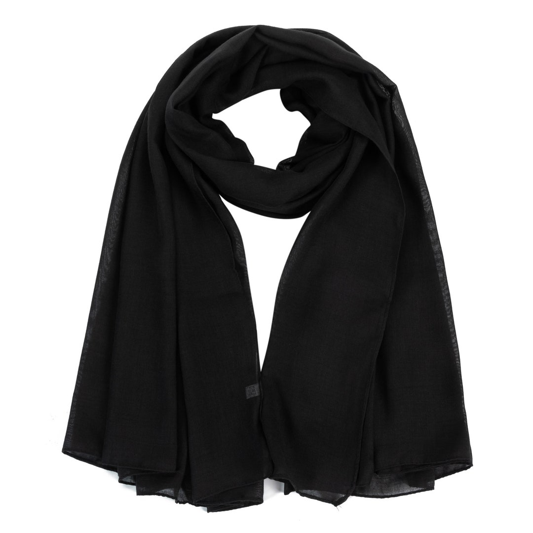 Women's Cotton Scarves Ladies Light Soft Fashion Scarf Neck Solid Wrap