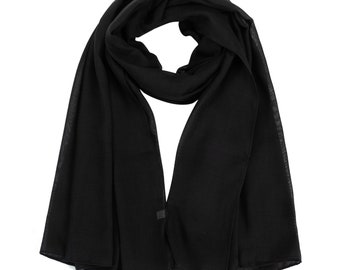 Women's Cotton Scarves Ladies Light Soft Fashion Scarf Neck Solid Wrap Shawl