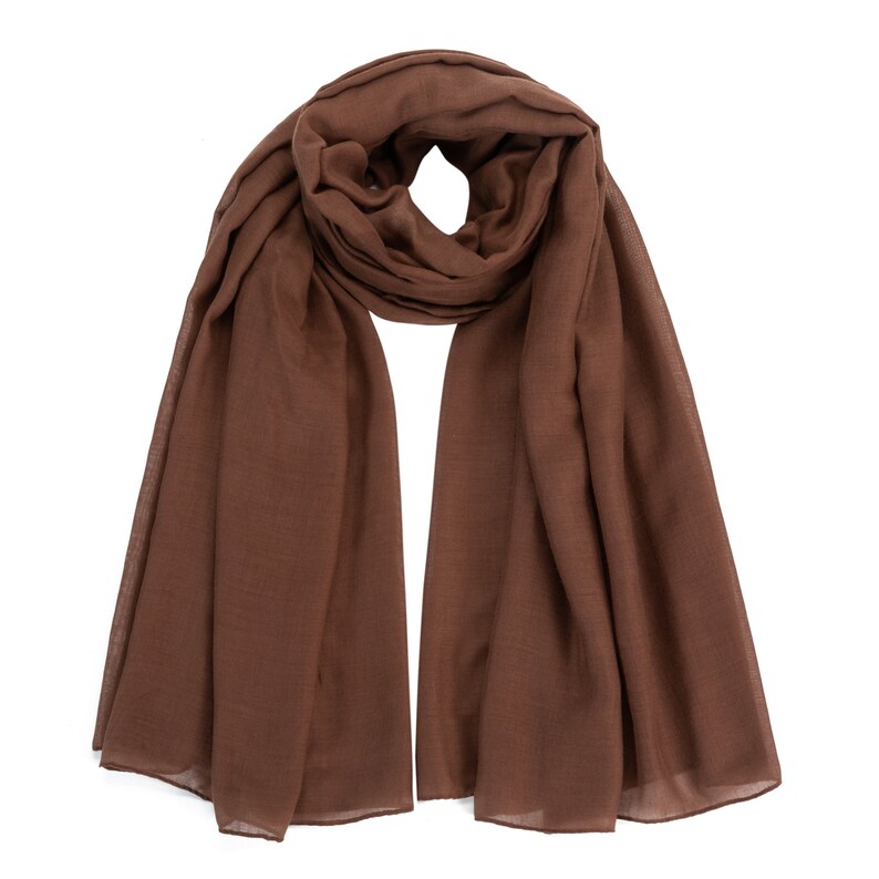 Women's Cotton Scarves Ladies Light Soft Fashion Scarf Neck Solid Wrap