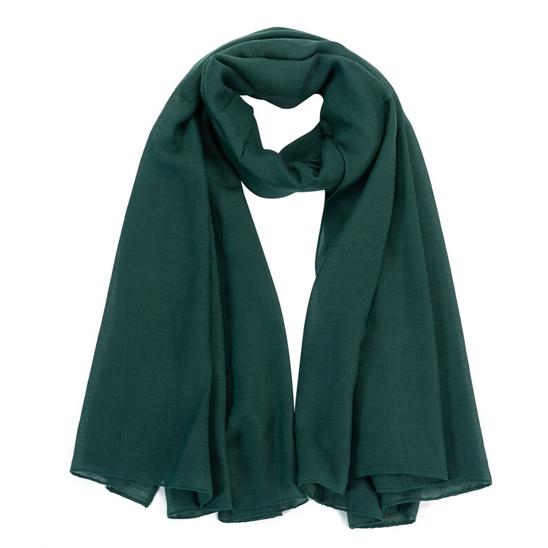 Women's Cotton Scarves Ladies Light Soft Fashion Scarf Neck Solid Wrap