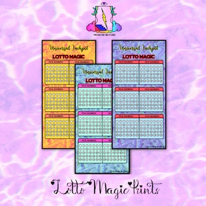 Lotto Magic Print At Home | Cyfrowe papiery, Komercyjne zastosowanie Natychmiastowe pobieranie Akwarelowy cyfrowy papier Pakiet, Akwarelowy papier Planner Papier