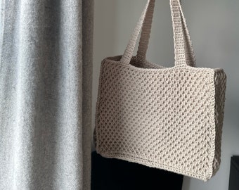 Crochet Beach Tote Bag Pattern | Easy, Modern Design (PDF pattern)