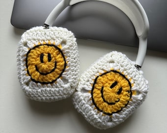 かぎ針編みのAirPod MaxスマイリーカバーパターンI Kenikse Crochet