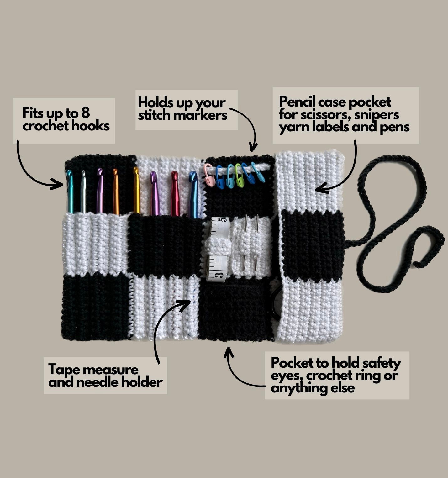 CC How to crochet hook case 