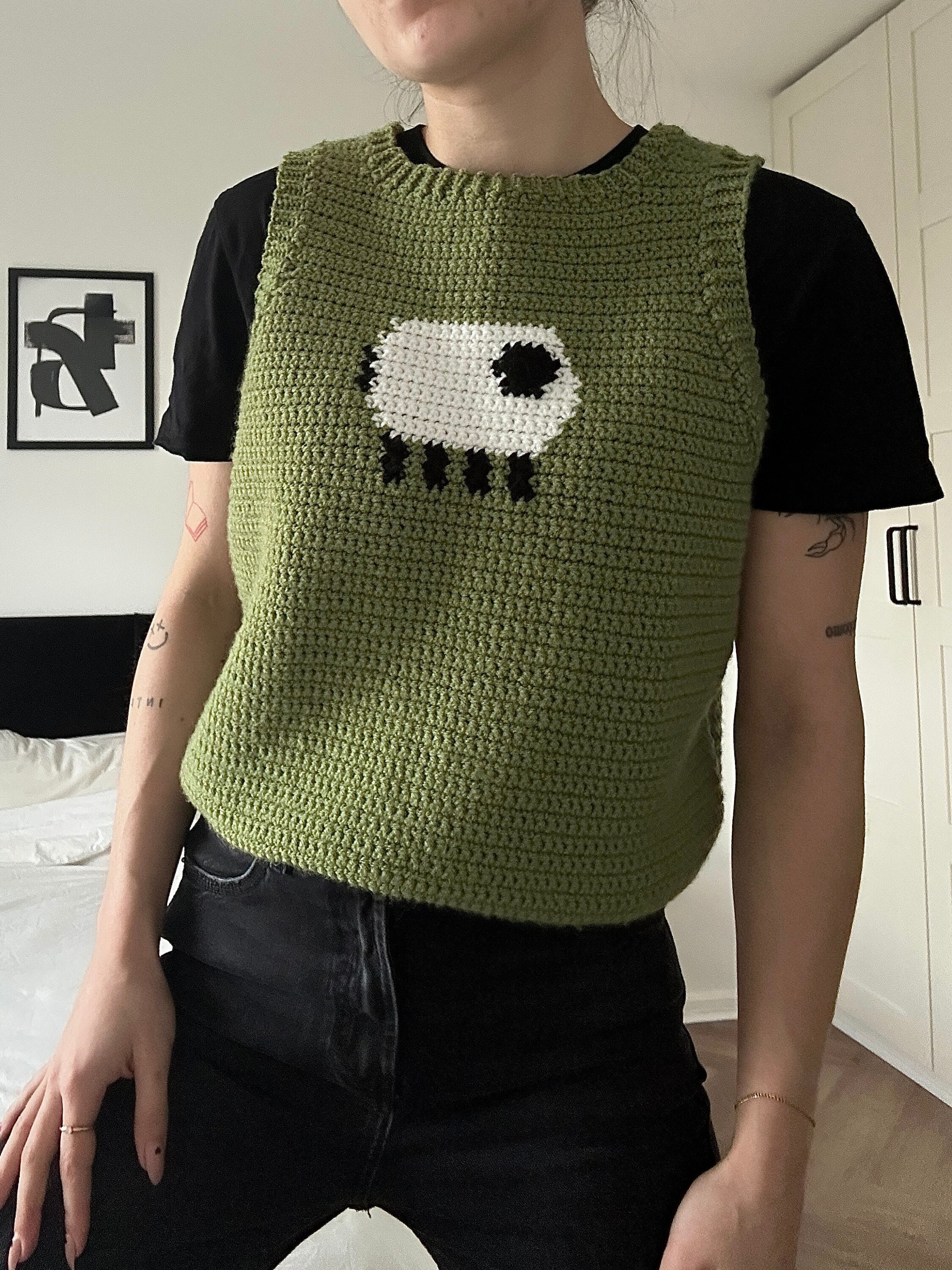 Crochet Sheep Vest Pattern, Crochet Tapestry Sweater Vest Crochet Sheep Vest Pattern, Crochet Tapestry Sweater Vest