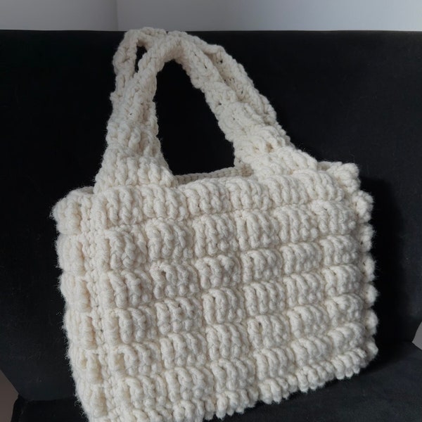 Textured Crochet Shoulder Bag Pattern I Crochet Tote Bag Pattern I Kenikse Crochet