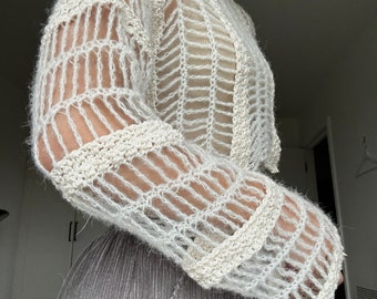 Ameri　CROCHET LONG KNIT Ameri（アメリ）の「CROCHET LONG KNIT（その他トップス）」 - WEAR