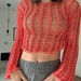 Crochet Cropped Long Sleeve Mesh Top Pattern I Crochet Shrug Sweater
