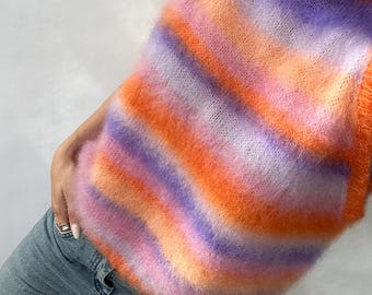 Patrón de chaleco de suéter cepillado de punto, patrón de chaleco de punto fácil para principiantes I Kenikse Crochet