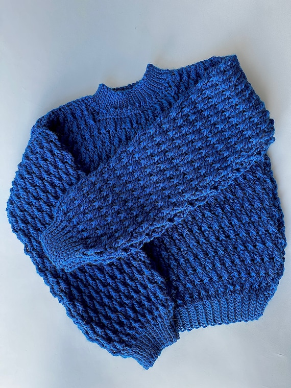 Textured Crochet Chunky Sweater Pattern I Beginner Friendly