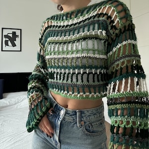 Mesh Stitching Long Sleeve Sweater Mesh Stitching Long Sleeve Sweater