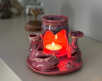 Handmade porcelain oil burner