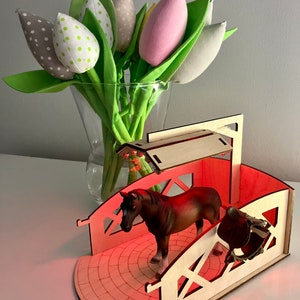 Horse solarium, for horses schleich, breyer, collecta. Wooden accessories stable