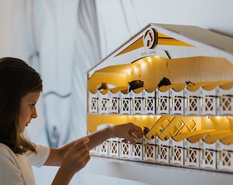 Wooden stable for 22 stalls Personalization+accessories+lighting compatible Schleich Collecta Breyer
