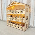 Wooden stable with 18 stalls + lighting + 51 accessories. Compatible with models from Schleich, Papo, Colleca, and others.
