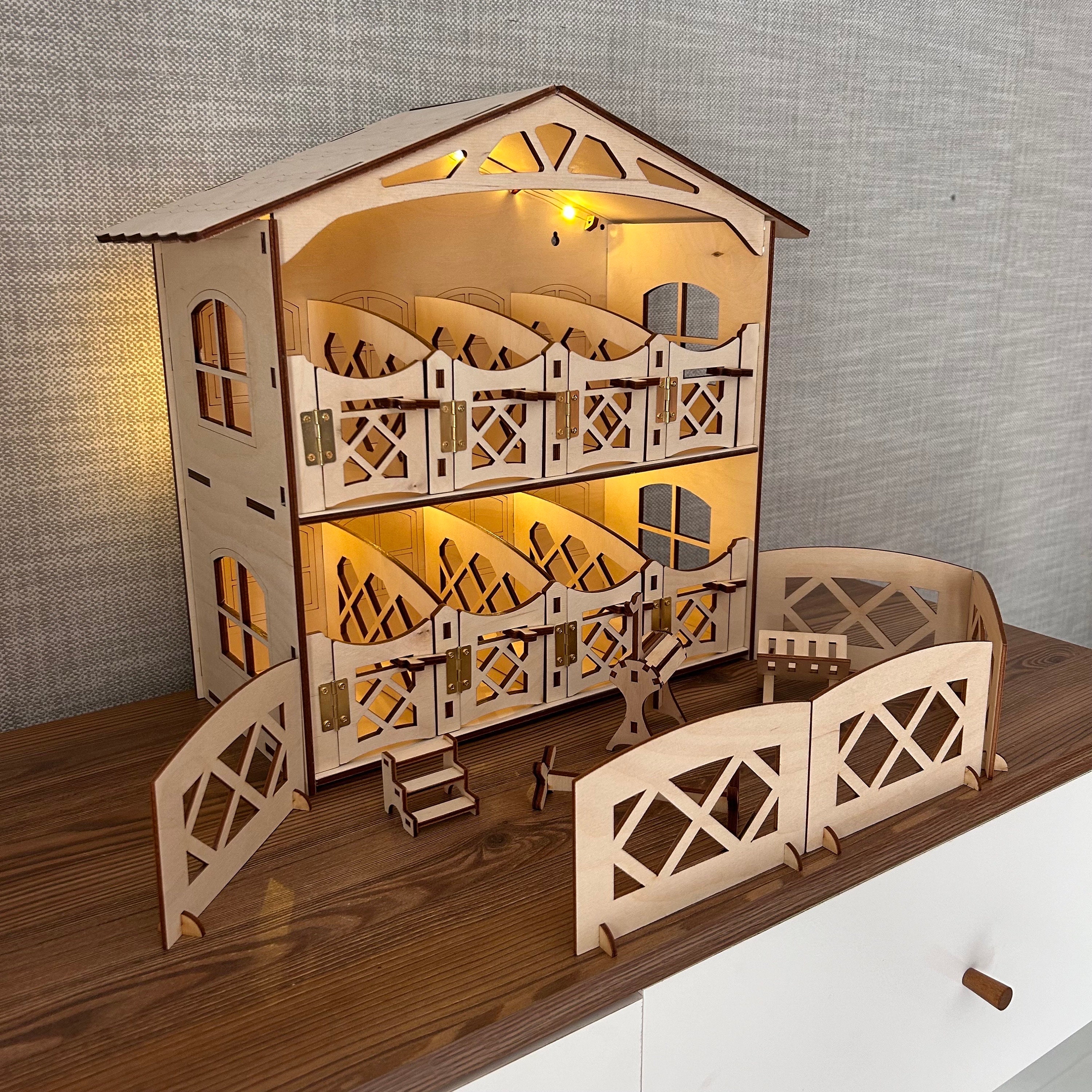 Présentoir Maison Schleich Pour Figurines – Modèle Vintage Rare – Occasion