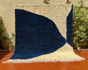 Custom Moroccan Rug – Handmade Berber Wool Carpet – Modern Colorful Area Rug – Beni Ourain Style – Soft Wool Interior Design
