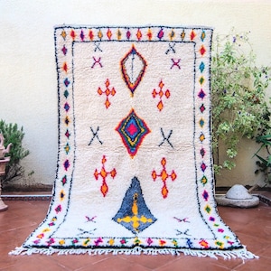 Custom Moroccan rug -Vibrant Azilal rug - Abstract rug - Morocco Wool rug - Handmade rug - New Modern Azilal rug - Berber rug - Bohemian rug