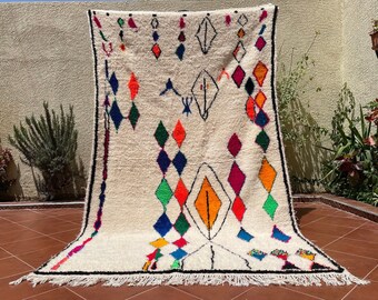 Colorful moroccan rug, Minimalist hand tufted rugs, custom rug, rugs for living room, Berber rugs, Woven rug, Berber teppich, Sheep Wool Rug