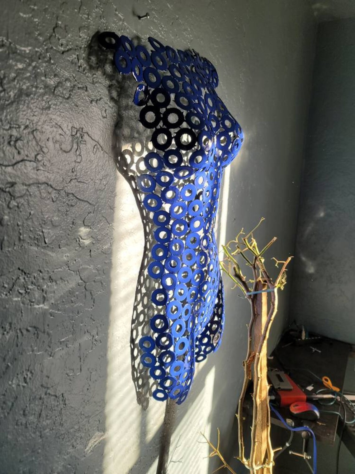 Woman Metal Body Sculpture Etsy