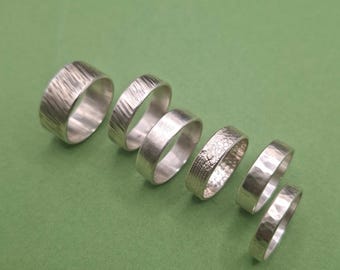 Custom-made solid silver ring