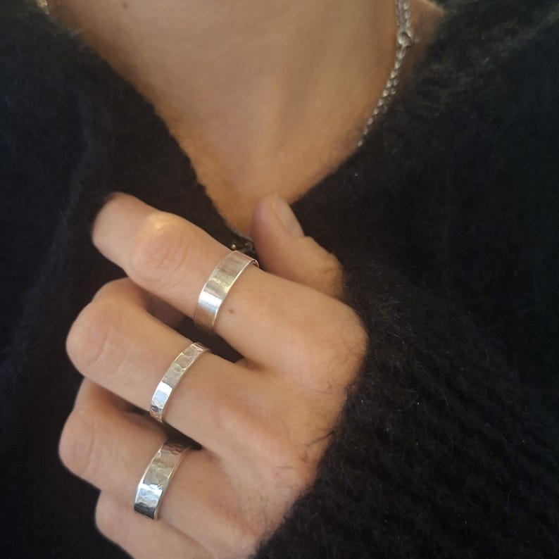 Custom-made solid silver ring image 4
