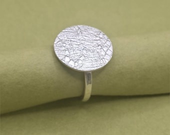 Custom-made solid silver ring. Gift idea for women