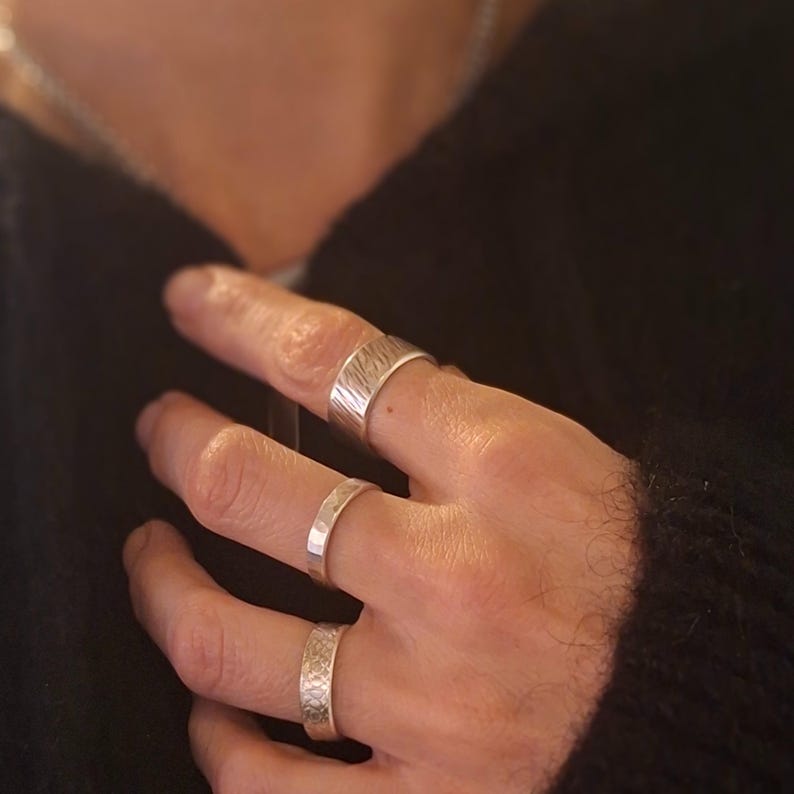 Custom-made solid silver ring image 9
