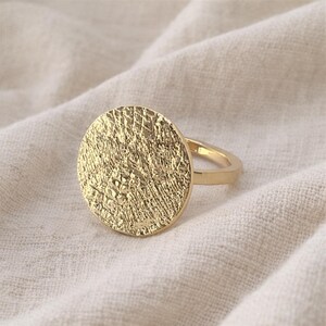 Unique Gold-Plated Lace Ring – Genuine Calais Lace – Handcrafted Provençal Jewelry