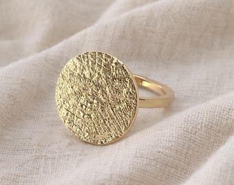 Unique Gold-Plated Lace Ring – Genuine Calais Lace – Handcrafted Provençal Jewelry