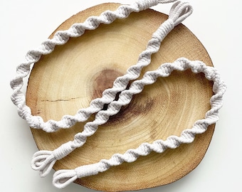 Twist Curtain Tie Back | Macrame Curtain Tie Back | Curtain Holder | New Home | Home Decor | Gift Idea Handmade | Recycled Cotton