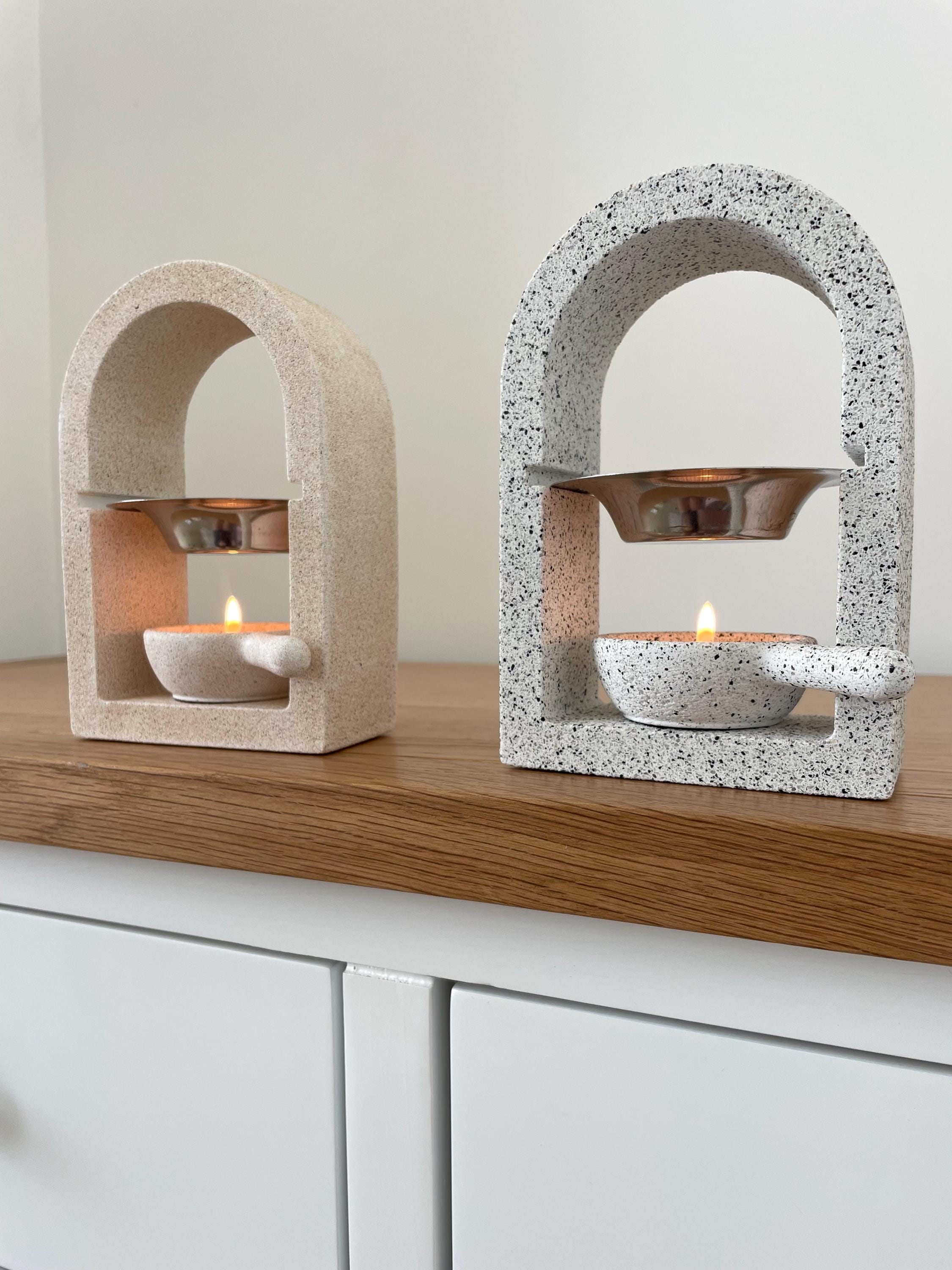 Arch Wax Melt Burner | Neutral | Marble | Handmade | Jesmonite | Neutral Home Decor | Scandinavian Decor | Gift